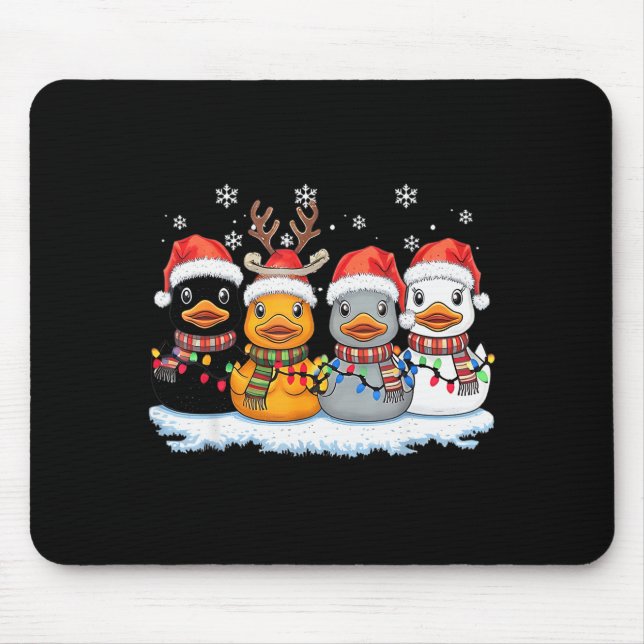 Mousepad Rubber Duck Squad Christmas Light Reindeer Crew Xm (Frente)