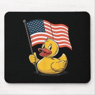 Mousepad Rubber Pato Americano Bandeira Dia da Independênci