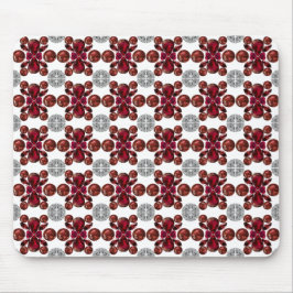 Mousepad Ruby & Diamond Gemstone Art Red