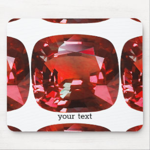 Mousepad Ruby Gemstone Red