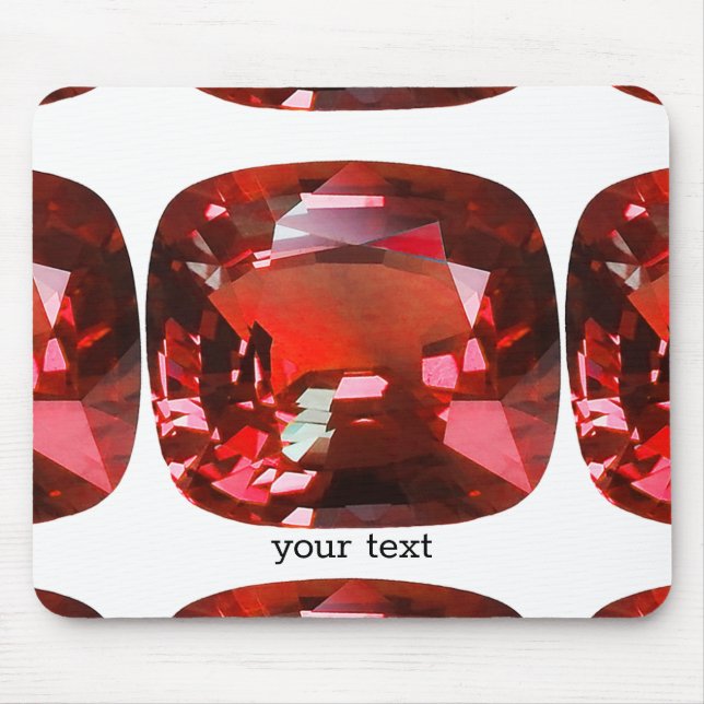 Mousepad Ruby Gemstone Red (Frente)