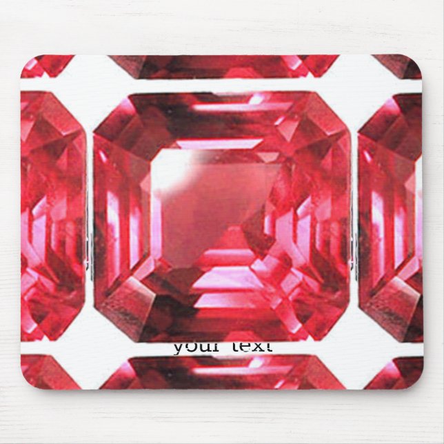 Mousepad Ruby Gemstone Rosa (Frente)