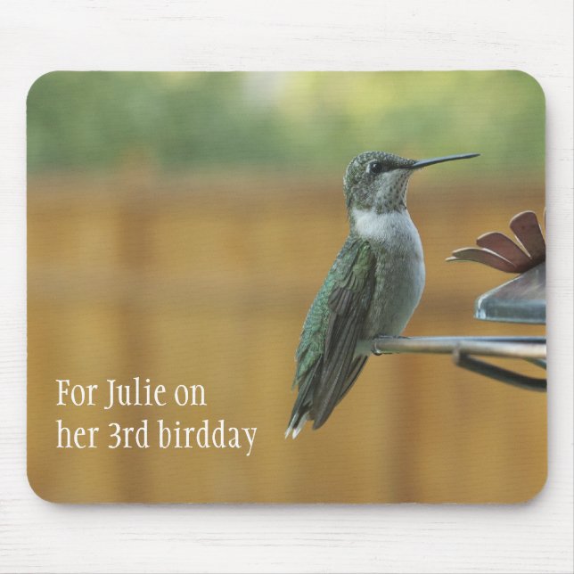 Mousepad Ruby Throated Hummingbird (Frente)