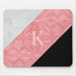 Mousepad Ruddy Pink Batik E Cinza Watercolor Letra