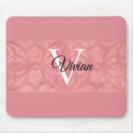 Mousepad Ruddy Pink Batik Name Monogrammed
