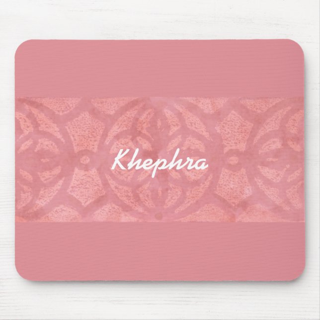 Mousepad Ruddy Pink Batik Name Monogrammed (Frente)