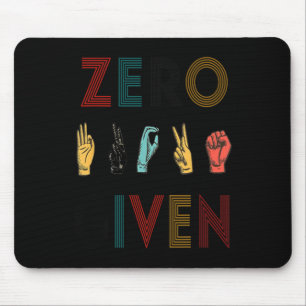 Mousepad Rude Zero Sign Language Asl Vintage Surdo