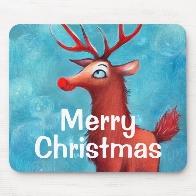 Mousepad Rudolph, a rena vermelha (Frente)