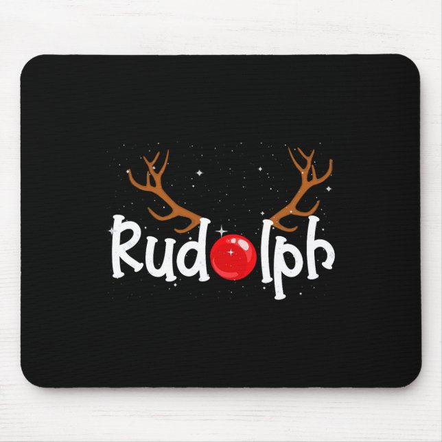 Mousepad Rudolph Red Nose Reindee de Natal (Frente)