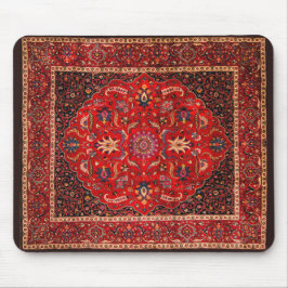 Mousepad Rug Persa Vermelho de Mashhad