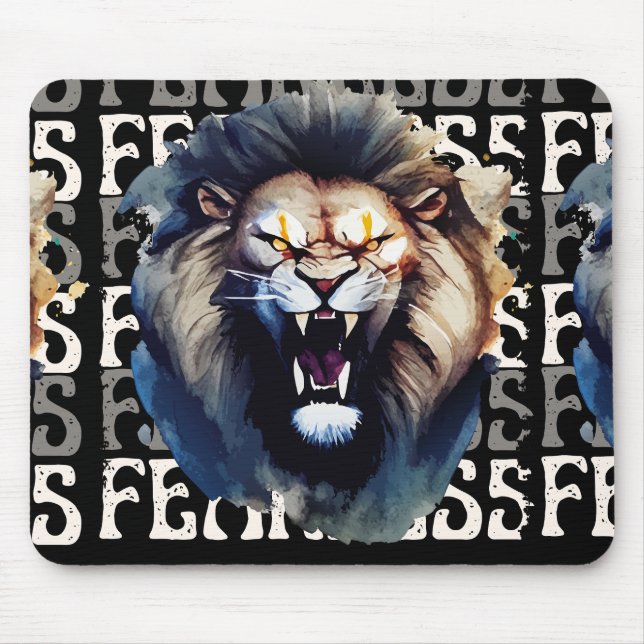 Mousepad Rugido Sem Medo – Leão Ousado (Frente)