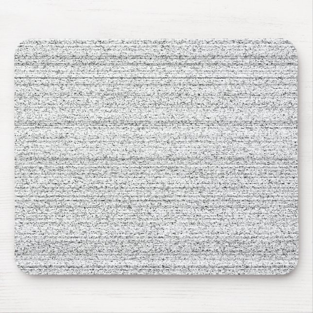 Mousepad Ruído branco. Grão nevado preto e branco (Frente)