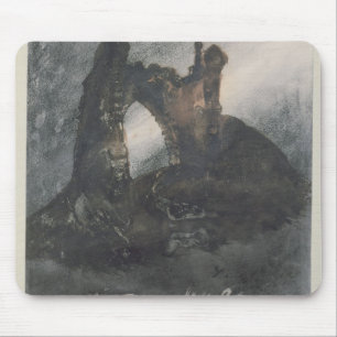 Mousepad Ruínas em Groz-Nez, em jérsei, ou no arco