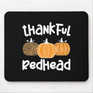 Mousepad Ruiva de Ação de Graças, Mulher de Cabelo Vermelho