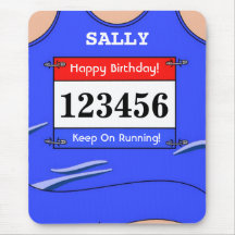 Runner Blue Vest Mouse Mat