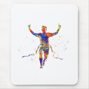 Mousepad Runner de linha de término de aquarela
