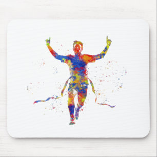 Mousepad Runner de linha de término de aquarela