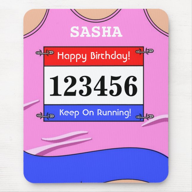 Mousepad Runner Pink Vest Mouse Mat capa de rato (Frente)