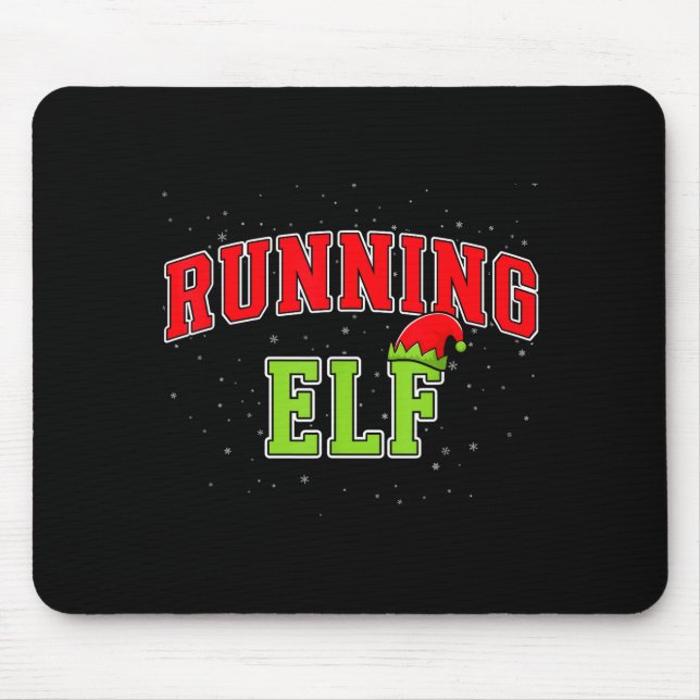 Mousepad Running Elf Christmas Family Matching Group Xmas R (Frente)