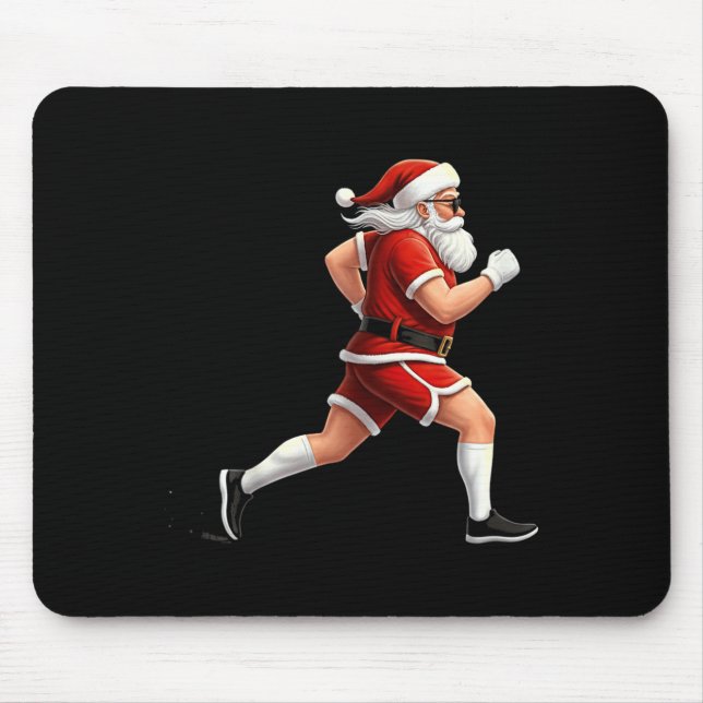 Mousepad Running Santa Christmas Graphic Runner Run Maratho (Frente)