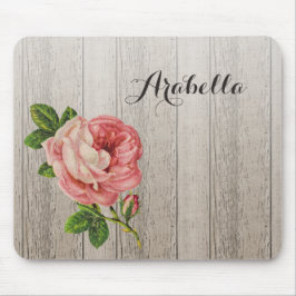 Mousepad Ruptura De Madeira Atingida Rosa Rosa Rosa Rosa Co