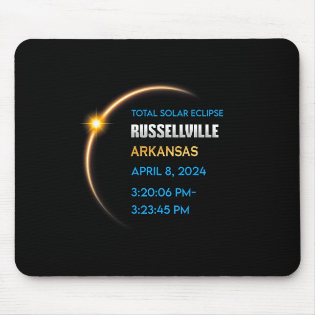 Mousepad Russellville Arkansas Total Solar Eclipse 2024 (Frente)