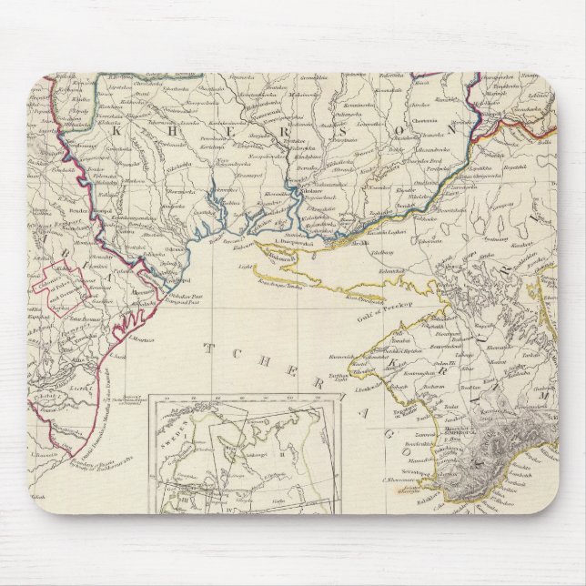 Mousepad Rússia na Europa Parte VIII com mapa de índice (Frente)