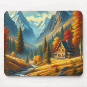 Mousepad Russo, Outono - Casca e rio