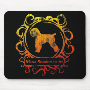 Mousepad Russo preto resistido elegante Terrier