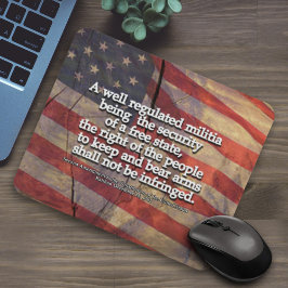 Mousepad Russo Segunda Emenda Tipografia EUA Bandeira