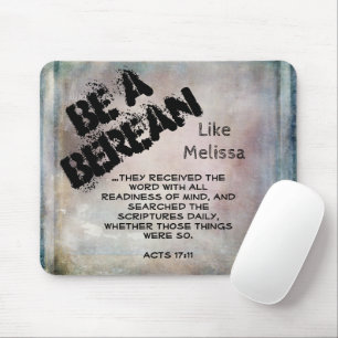 Mousepad Rustic Be A Berean Bíblia Scripse Verso