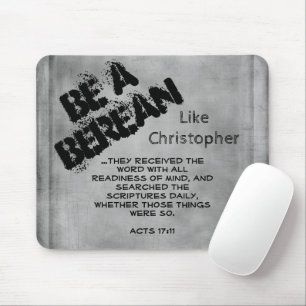 Mousepad Rustic Be A Berean Bíblia Scripse Verso