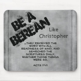 Mousepad Rustic Be A Berean Bíblia Scripse Verso