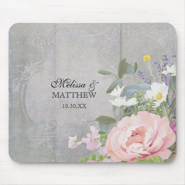 Mousepad Rustic Elegant Floral (Frente)