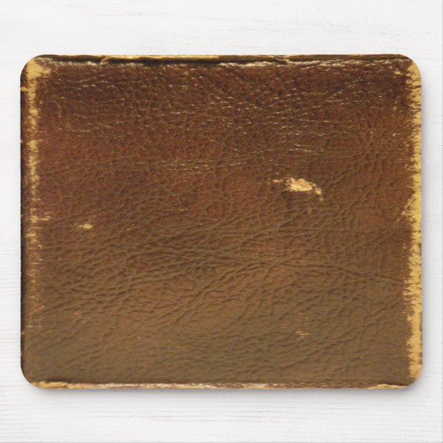 Mousepad Rustic Faux Brown Leather (Frente)