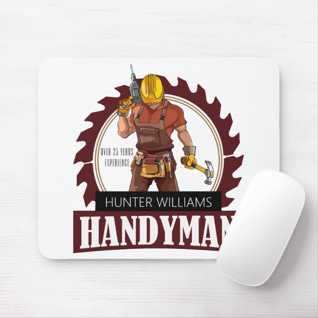 Mousepad Rustic Repairman Construction Handyman Modern (Com mouse)