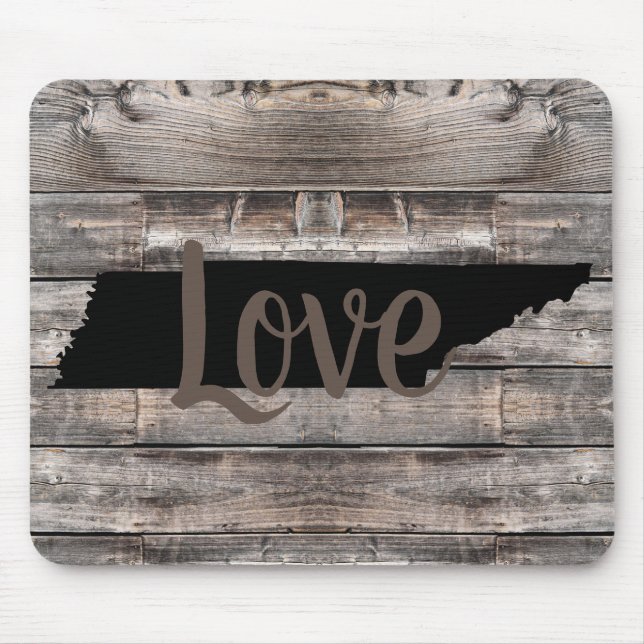 Mousepad rustic TENNESSEE LOVE in script (Frente)