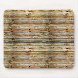 Mousepad Rustic Weathered Brown Wood Plank Seamless Pattern