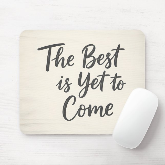 Mousepad Rustic Wood Background Inspirational Typography (Com mouse)