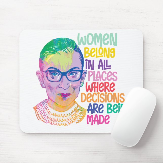 Mousepad Ruth Bader Ginsburg Mulheres Pertencem A Todos Os  (Com mouse)