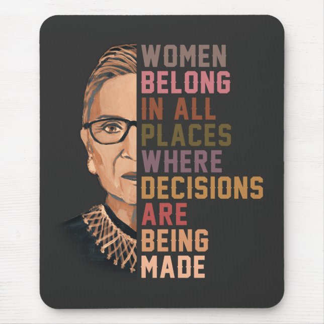 Mousepad Ruth Bader Ginsburg RBG (Frente)