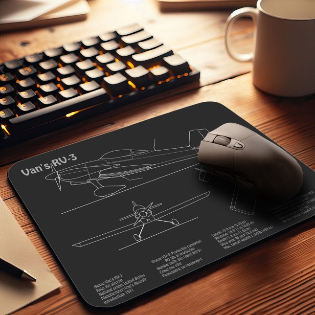 Mousepad RV-3 de Van - PD Planos de Impressão de Avião (Criador carregado)