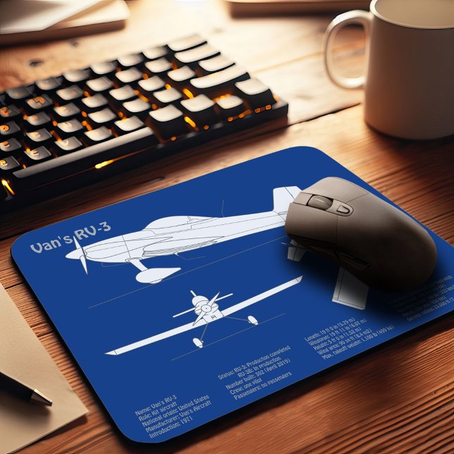 Mousepad RV-3 de Van - Planos de Impressão de Avião ABD (Criador carregado)
