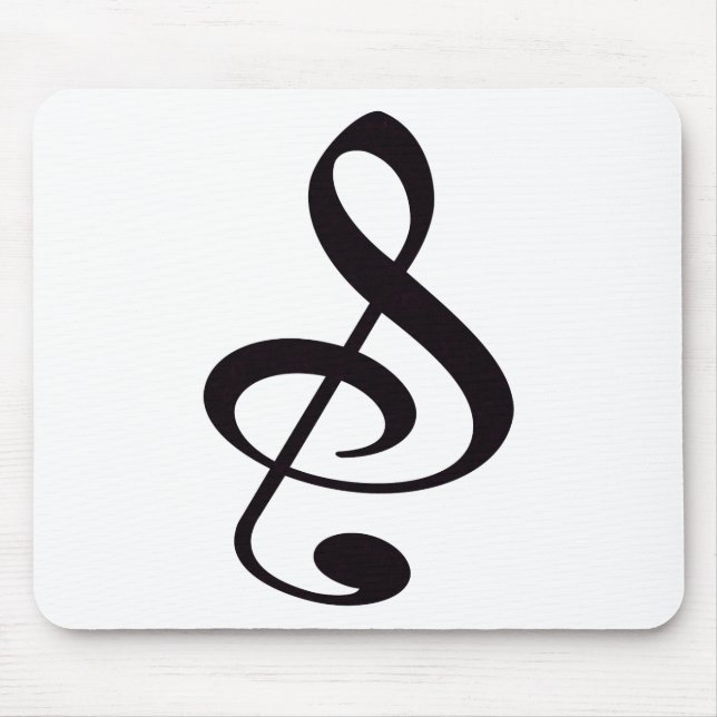 Mousepad "S", "&", e/ou nota musical de Clef de triplo (Frente)