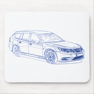 Mousepad Saab 9-3 Combi 2009