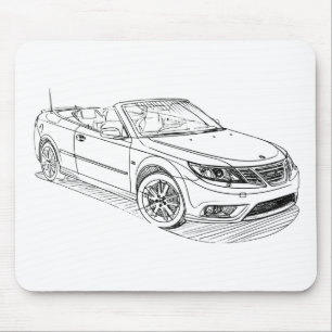 Mousepad Saab 9-3 converte 2008