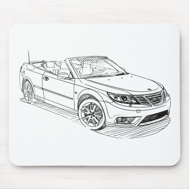 Mousepad Saab 9-3 converte 2008 (Frente)