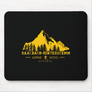 Mousepad Saalbach Hinterglemm Estância de Esqui Áustria Esq