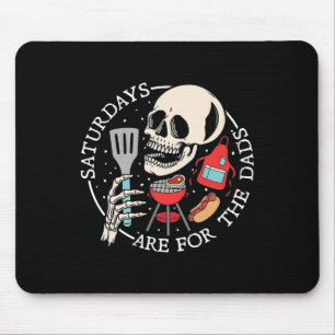 Mousepad Sábados São Para Os Pais Esqueleto Divertido Churr