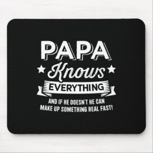 Mousepad Sabe Tudo Para o Dia dos Pais Aniversário do Vovô 